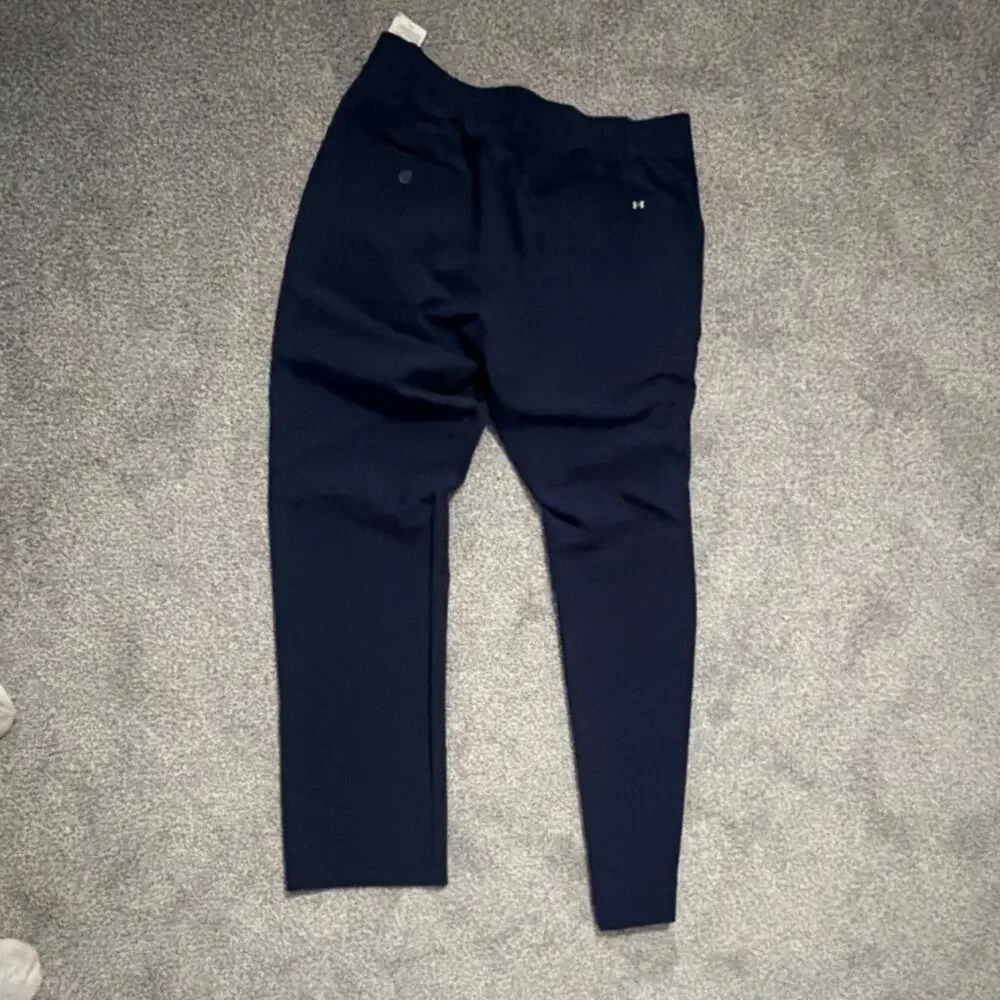 Under Armour Men's Blue Slim Fit Stretch Flat Front Pants 34